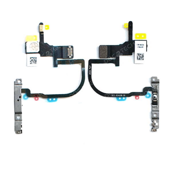 Image de la nappe bouton power, flash et micro compatible avec iPhone XS.