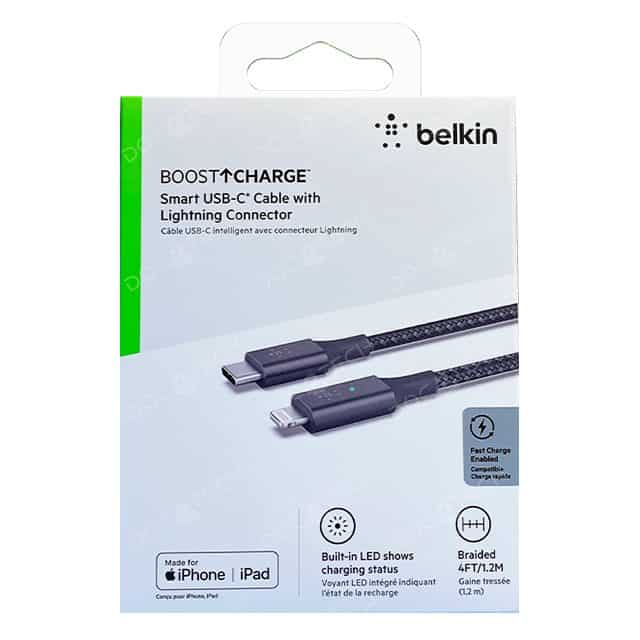 Câble USB-C vers Lightning avec voyant de recharge LED Belkin